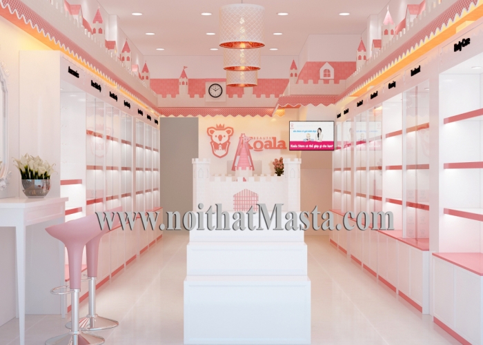 Thiết kế và thi công shop mỹ phẩm Koala tại Quận 1, TP. Hồ Chí Minh